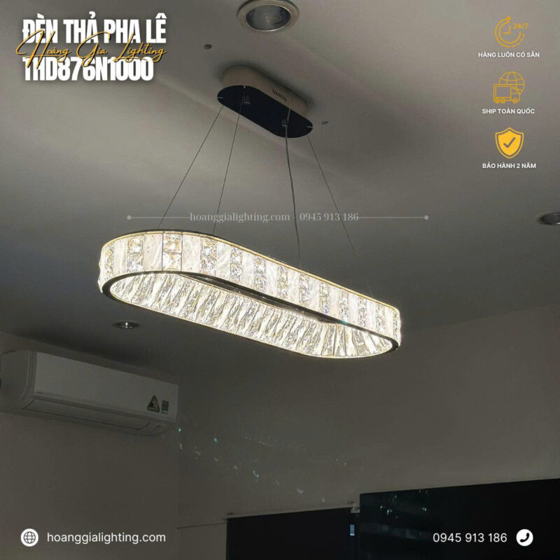 đèn trang trí nội thất của mọi nhà Đèn thả pha lê THD876N1000