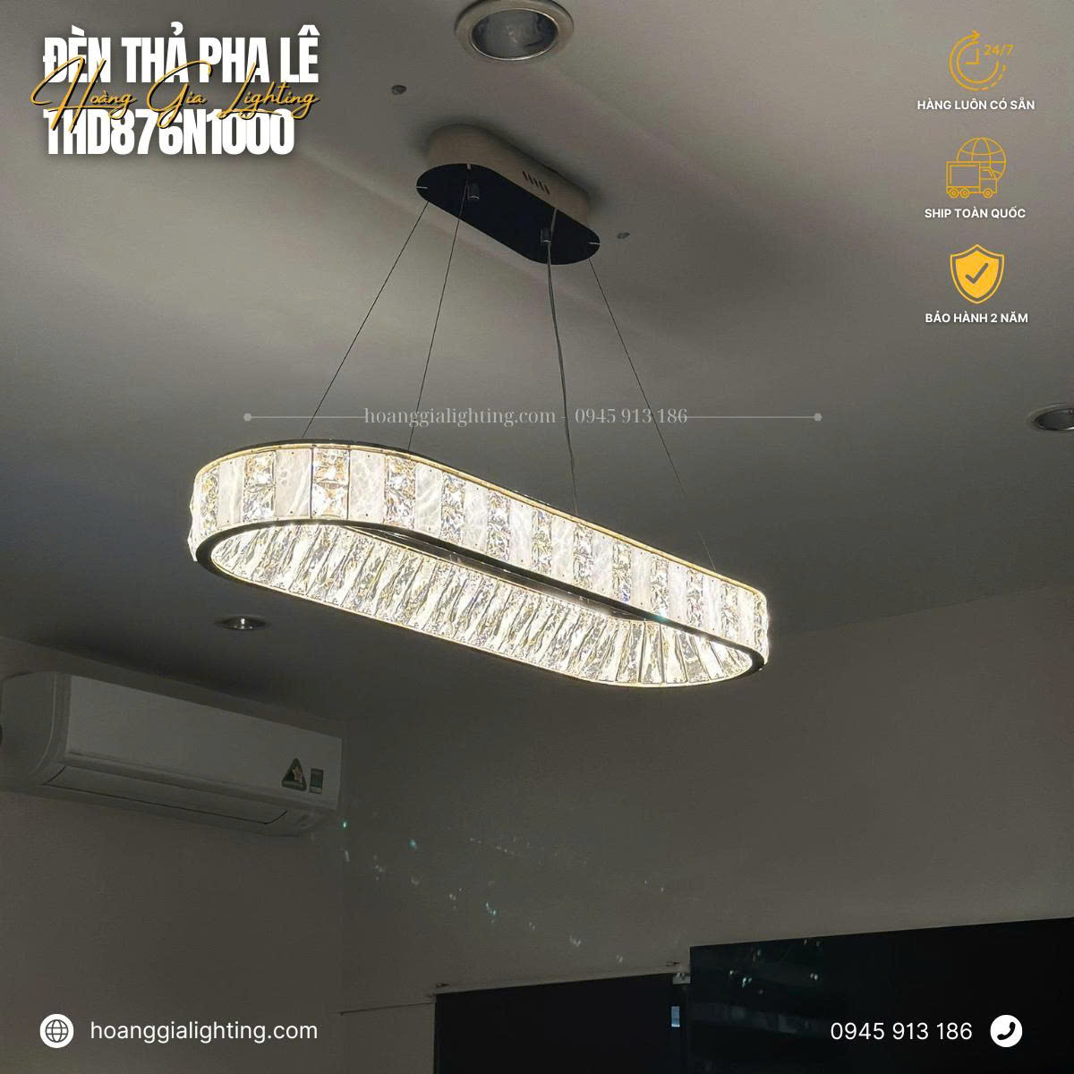 Đèn thả pha lê THD876N1000 Đèn thả pha lê THD876N1000