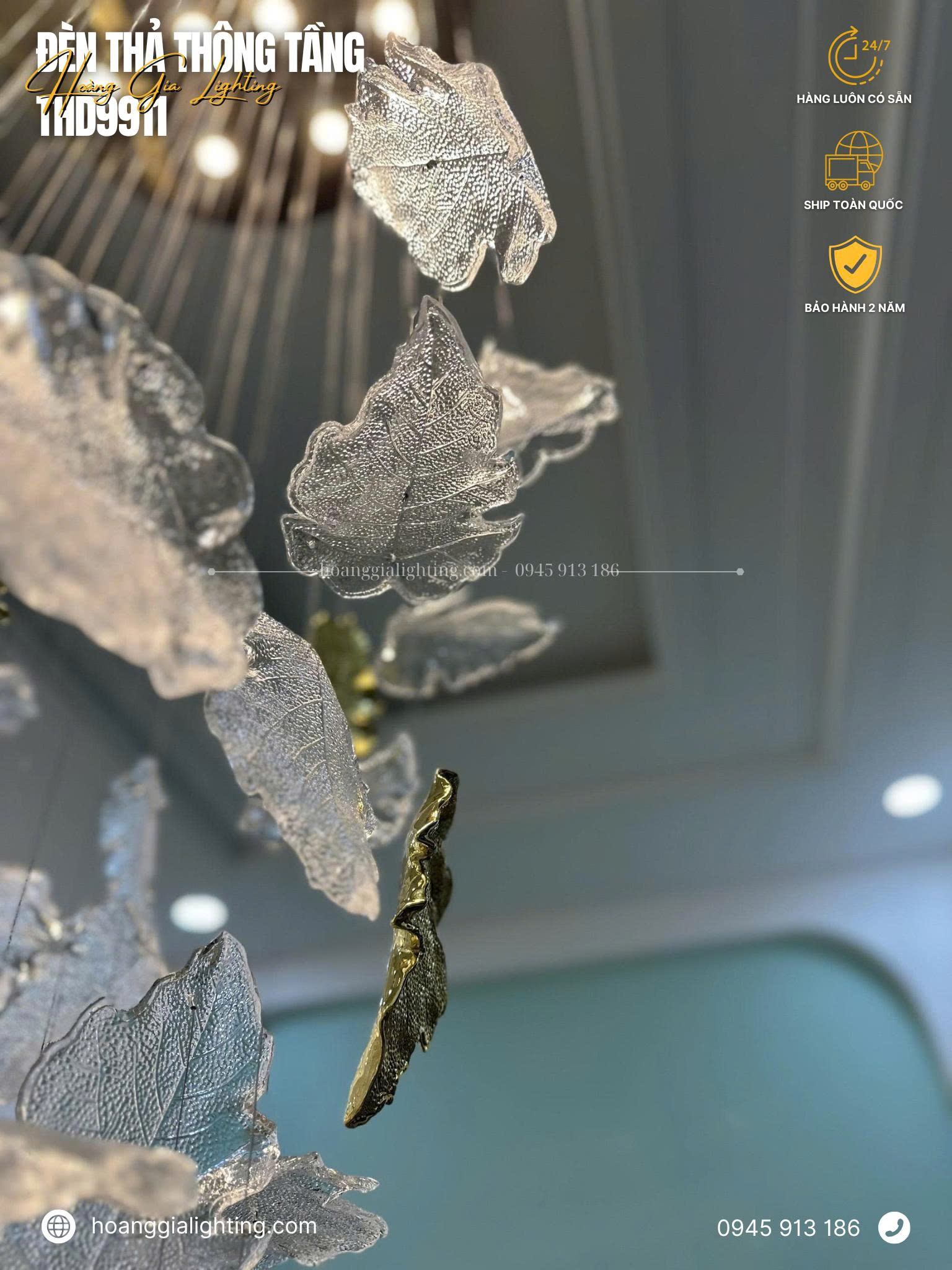 Đèn thả thông tầng THD9911 Đèn thả thông tầng THD9911