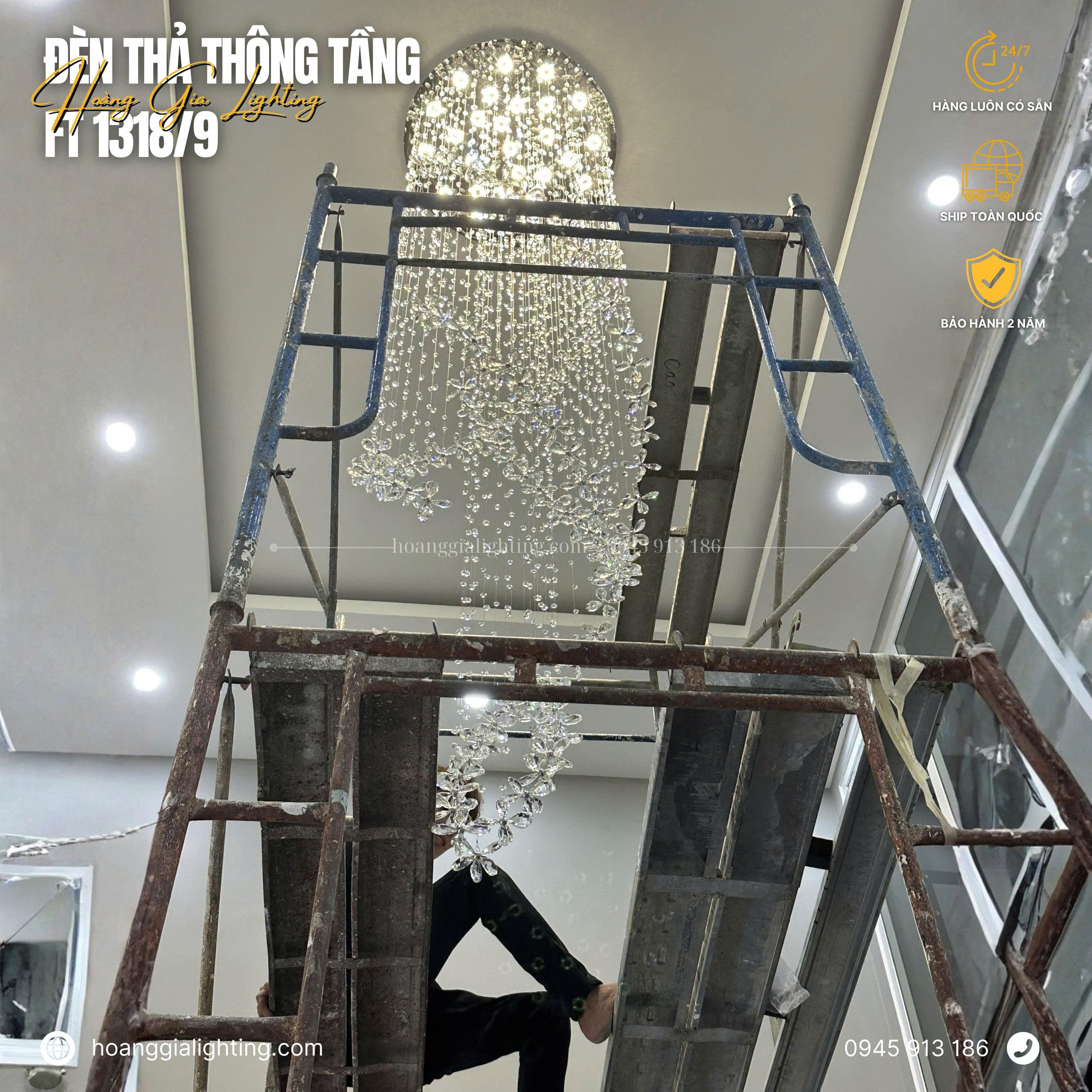 Đèn thả thông tầng FT 1318/9 Đèn thả thông tầng FT 1318/9