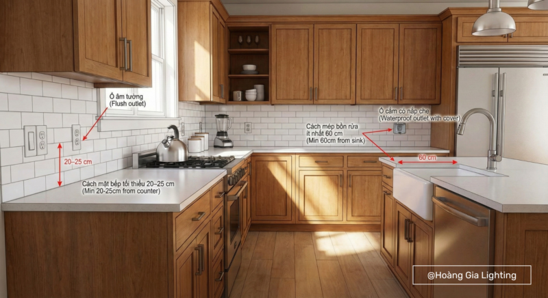 ổ cắm phòng bếp