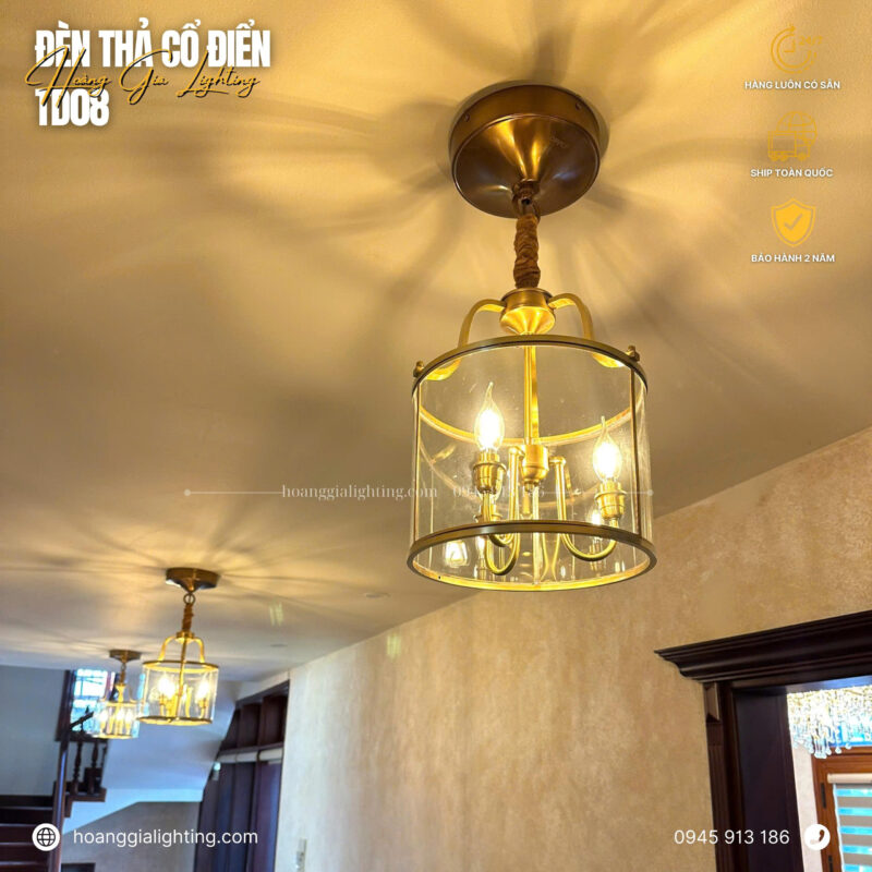 Đèn thả vòm đồng TD08