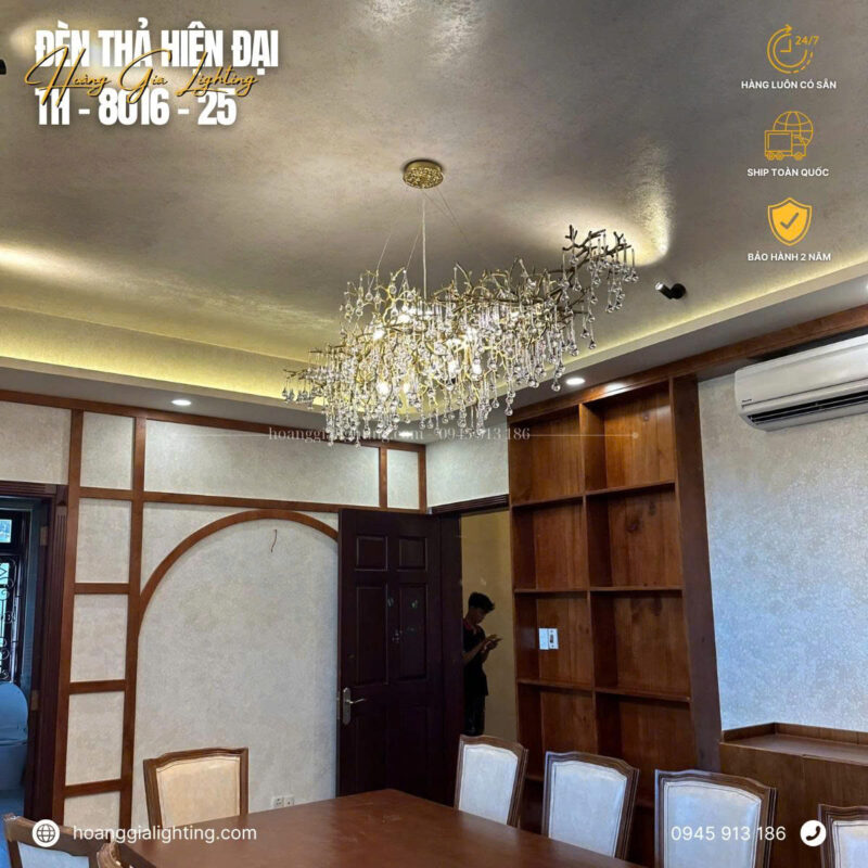 Đèn thả pha lê TH-8016-25