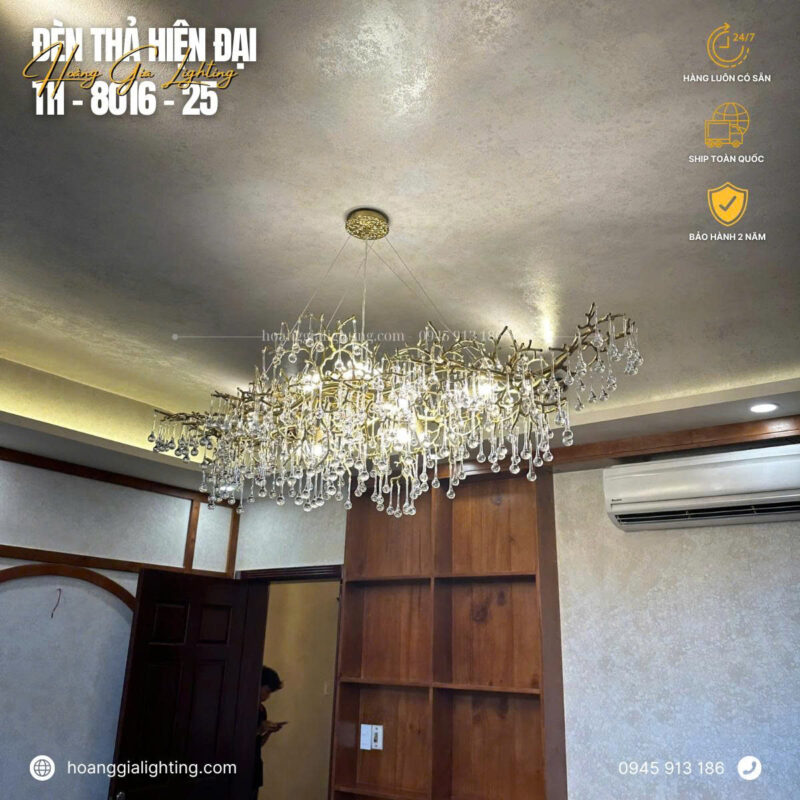 Đèn thả pha lê TH-8016-25