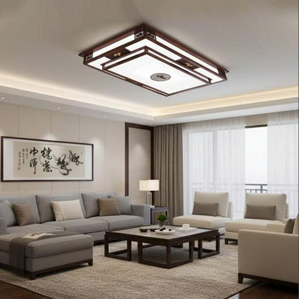 đèn trang trí nội thất của mọi nhà Đèn ốp trần gỗ MG 10149