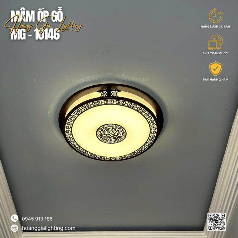 Đèn ốp trần gỗ MG 10146