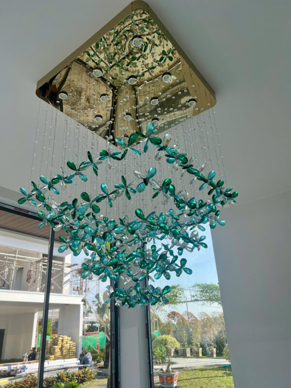 Đèn mâm ốp trần bông hoa THD025