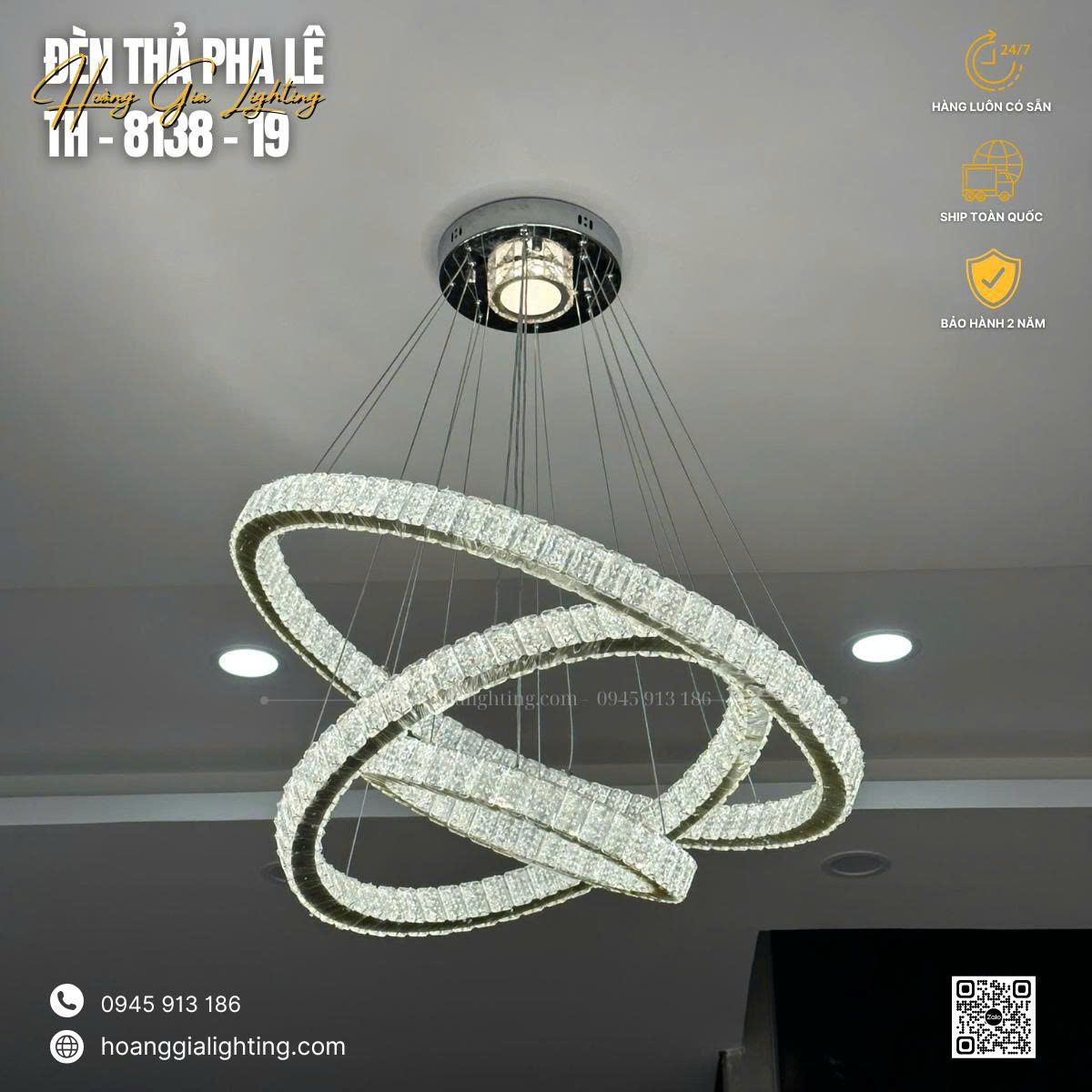 Đèn thả pha lê TH-813B-19 Đèn thả pha lê TH-813B-19