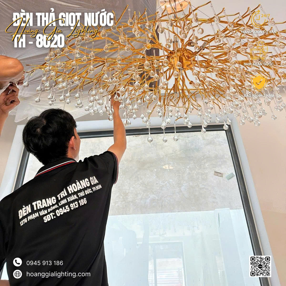 Đèn thả pha lê TH-8020/1500 Đèn thả pha lê TH-8020/1500