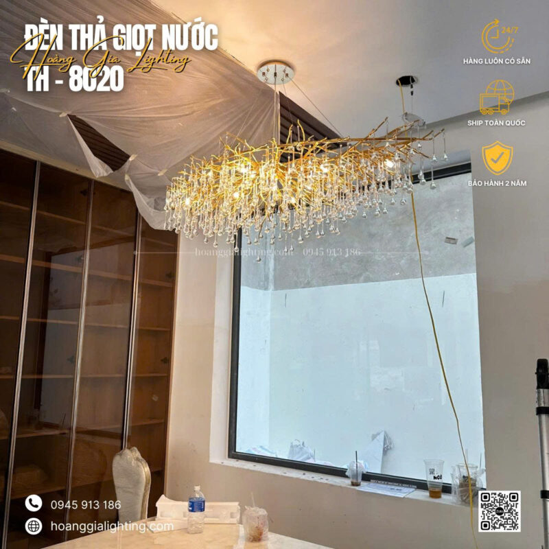 đèn trang trí nội thất của mọi nhà Đèn thả pha lê TH-8020/1500