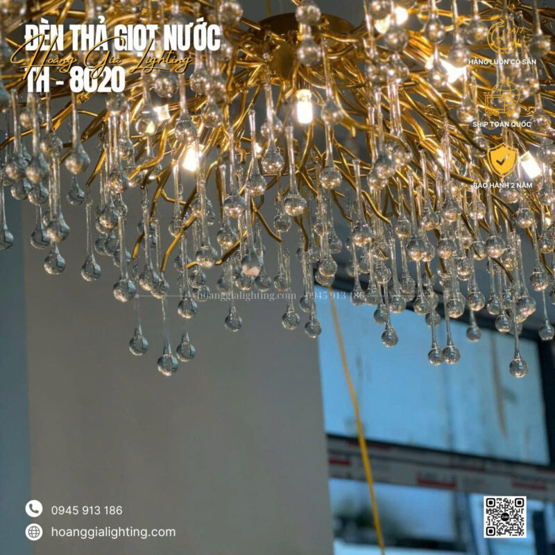 đèn trang trí nội thất của mọi nhà Đèn thả pha lê TH-8020/1500