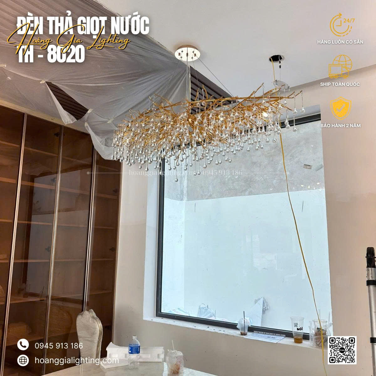 Đèn thả pha lê TH-8020/1500 Đèn thả pha lê TH-8020/1500