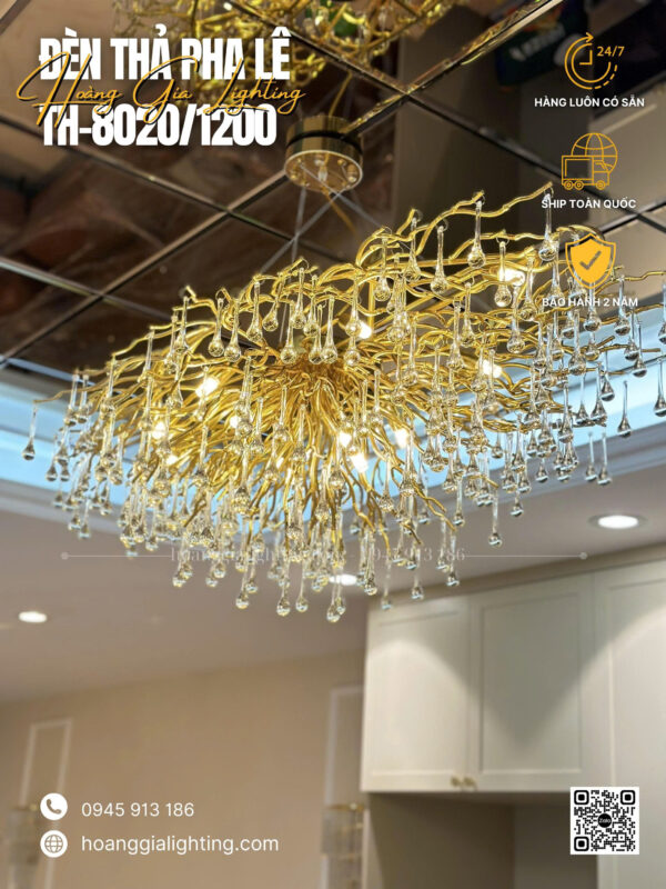 đèn trang trí nội thất của mọi nhà Đèn thả pha lê TH-8020/1200