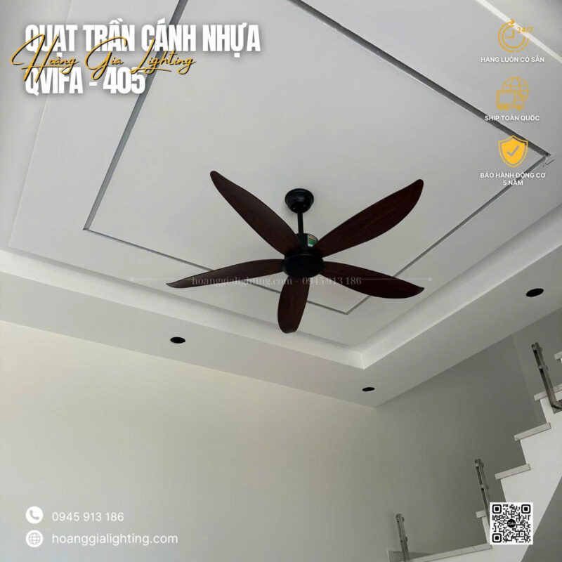 Quạt trần cánh nhựa QViFa-405/ Coffee