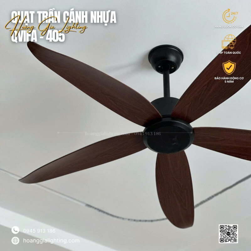 Quạt trần cánh nhựa QViFa-405/ Coffee