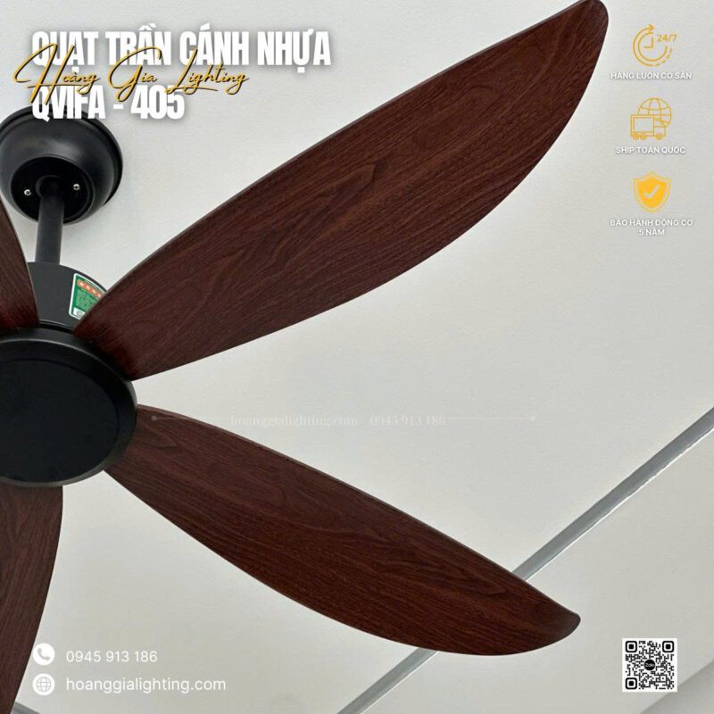 Quạt trần cánh nhựa QViFa-405/ Coffee