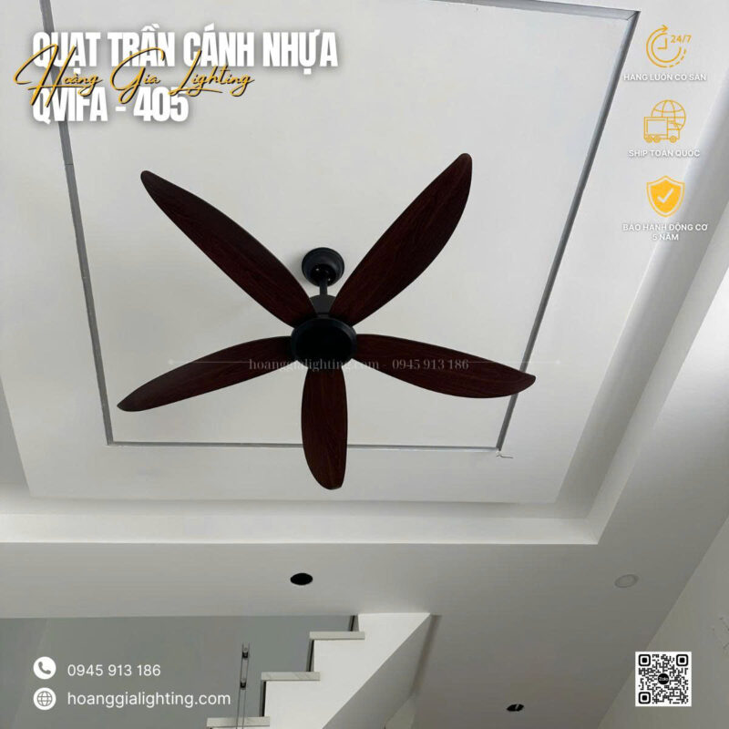 Quạt trần cánh nhựa QViFa-405/ Coffee