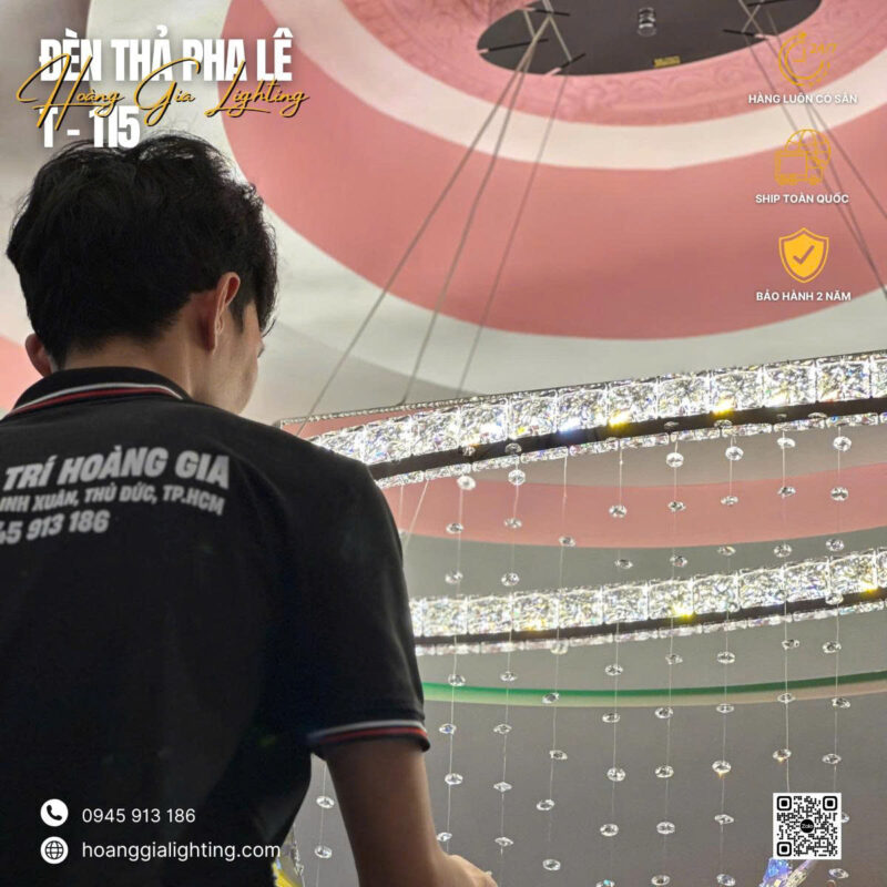 Đèn thả pha lê T-115