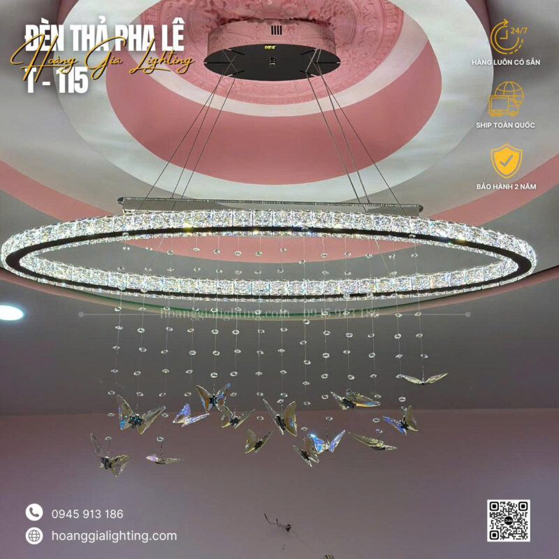 Đèn thả pha lê T-115