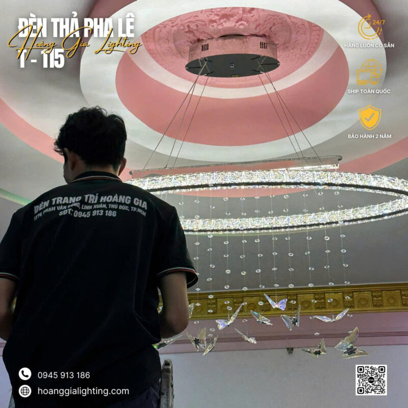 Đèn thả pha lê T-115