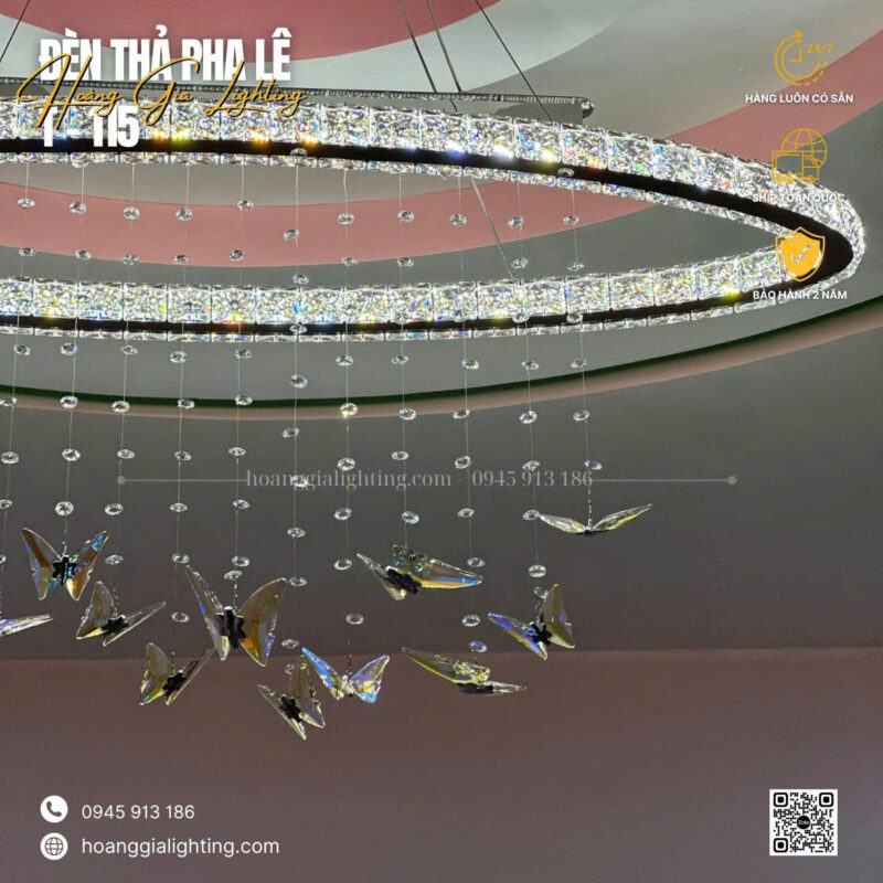 Đèn thả pha lê T-115