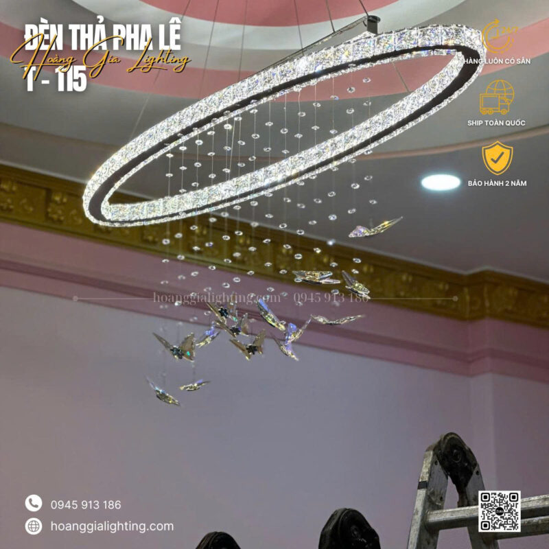 Đèn thả pha lê T-115