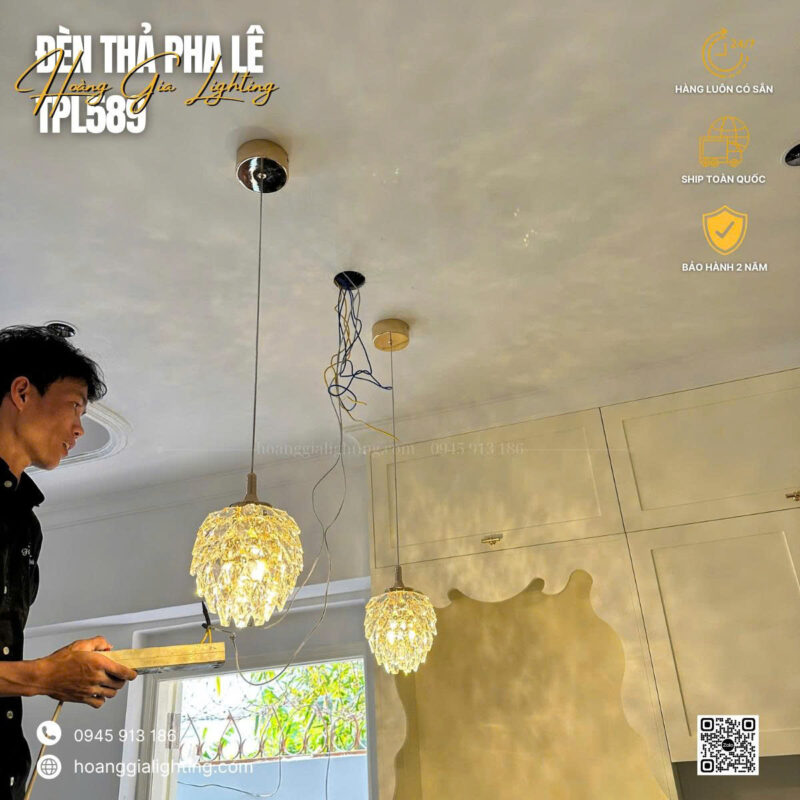 Đèn thả pha lê TPL589