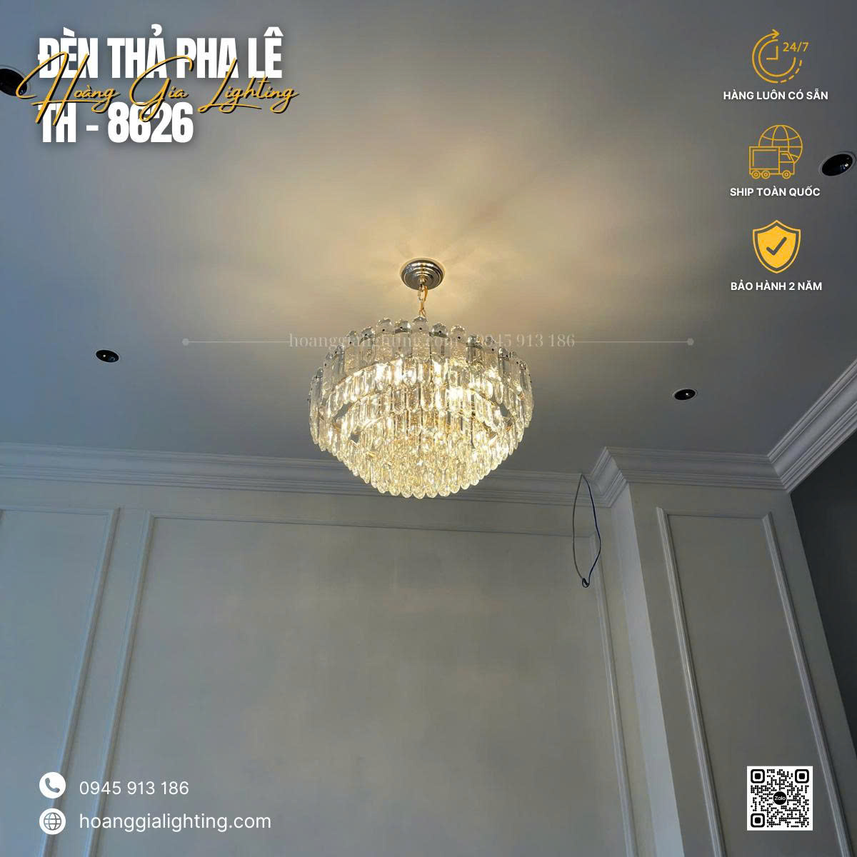 Đèn thả pha lê TH-8626 Đèn thả pha lê TH-8626