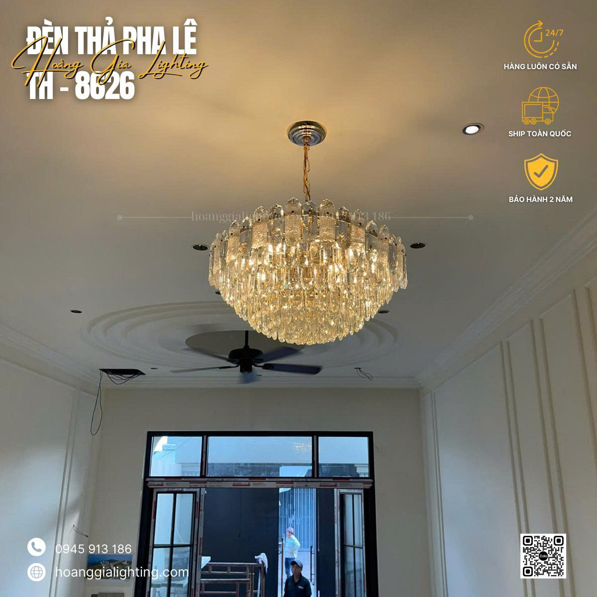 Đèn thả pha lê TH-8626 Đèn thả pha lê TH-8626