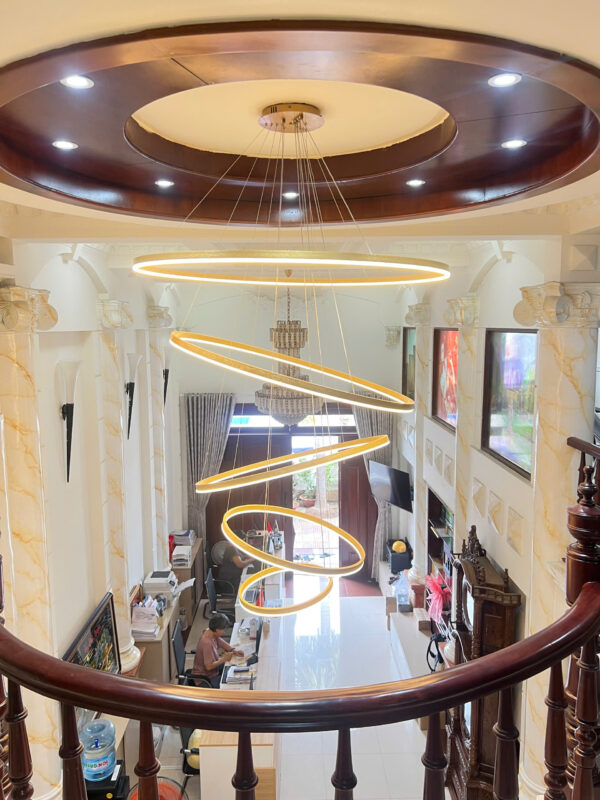 Đèn thả thông tầng THD7051T5 Vàng