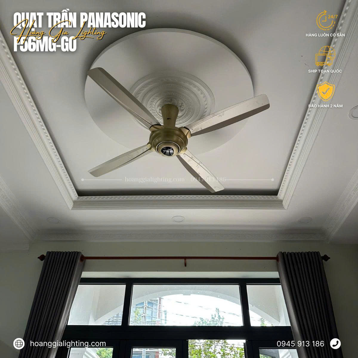 Quạt trần Panasonic F-56MPG-GO Quạt trần Panasonic F-56MPG-GO