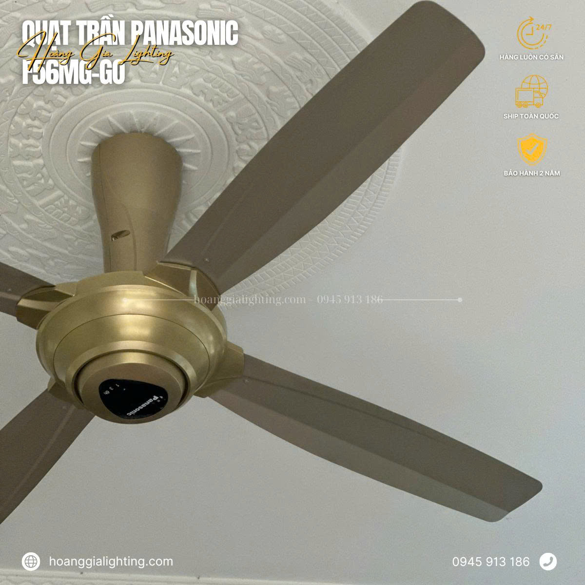 Quạt trần Panasonic F-56MPG-GO Quạt trần Panasonic F-56MPG-GO