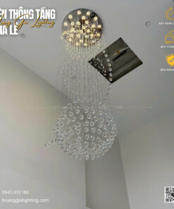 Đèn thả thông tầng pha lê