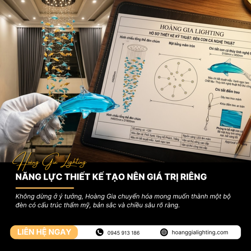 vị thế của Hoàng Gia trong lĩnh vực đèn thiết kế riêng