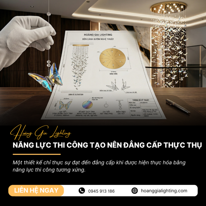 Hoàng Gia trong lĩnh vực đèn thiết kế riêng