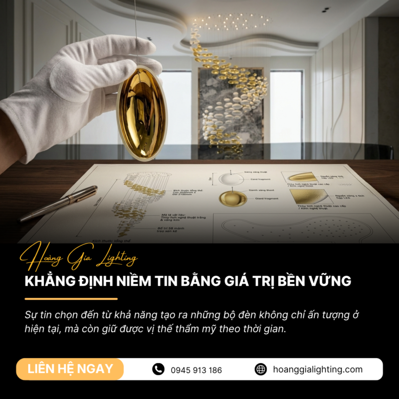 Hoàng Gia trong lĩnh vực đèn thiết kế riêng ở Việt Nam
