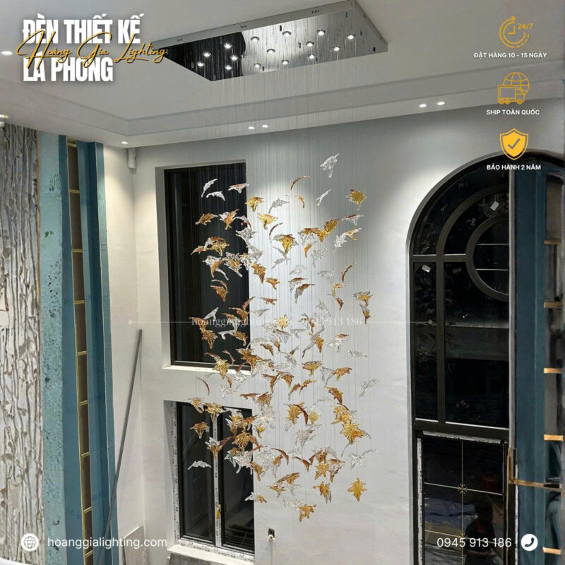 đèn thiết kế riêng lá phong