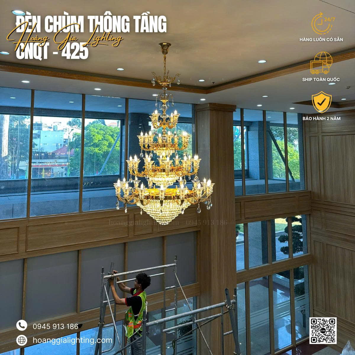 Đèn chùm thông tầng CNQT-425 Đèn chùm thông tầng CNQT-425