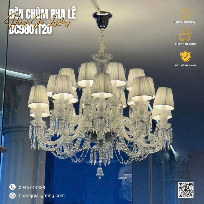Đèn chùm pha lê nến DC9801T20