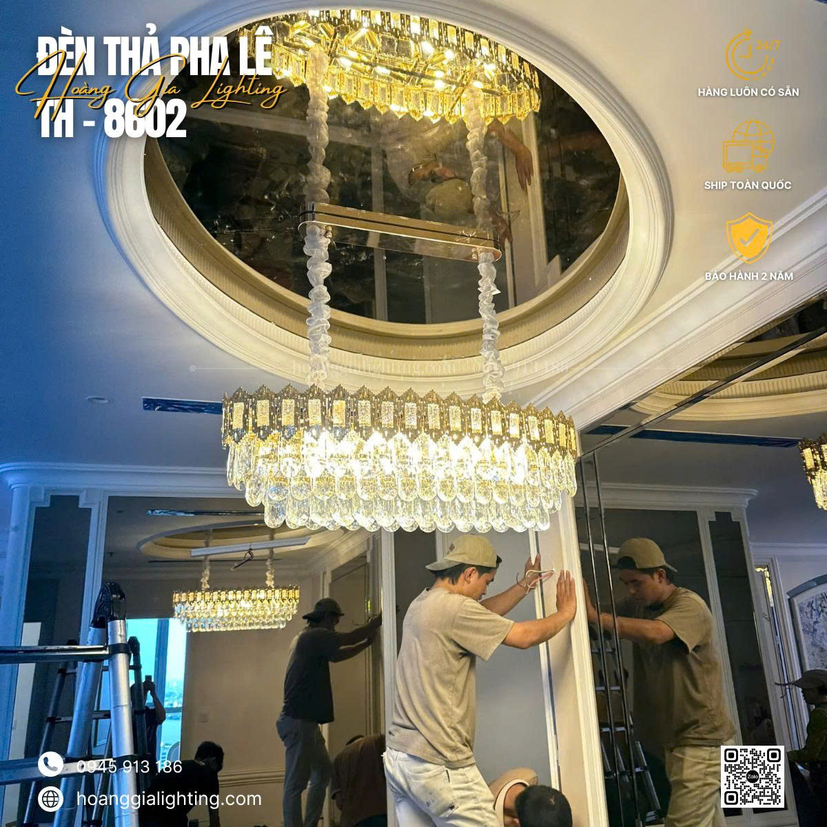 Đèn thả pha lê TH-8602 Đèn thả pha lê TH-8602