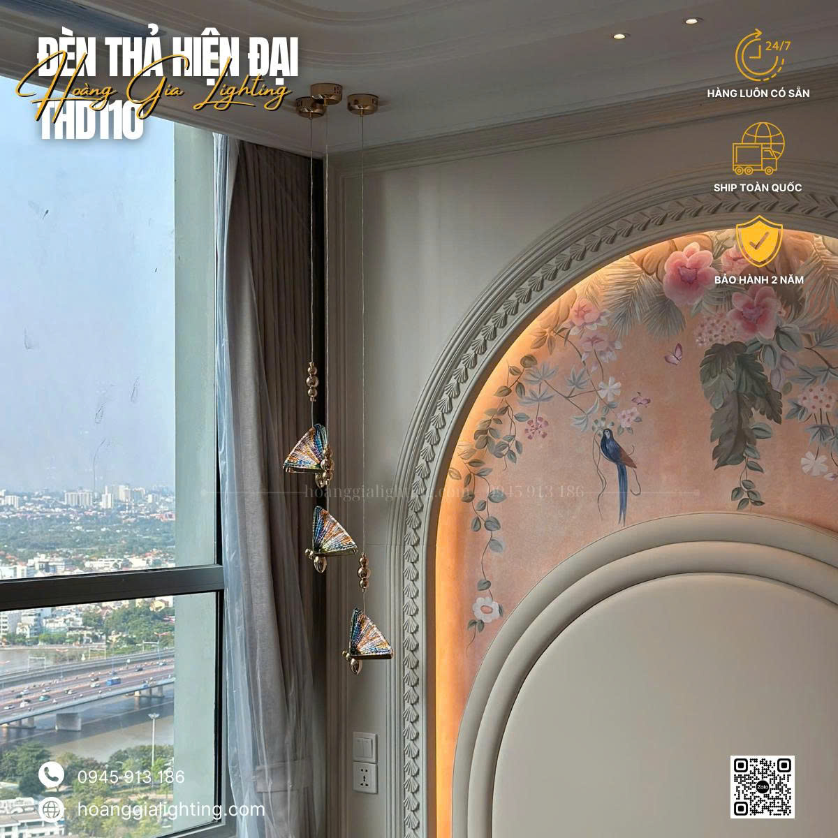 Đèn thả hình bướm THD110 Đèn thả hình bướm THD110