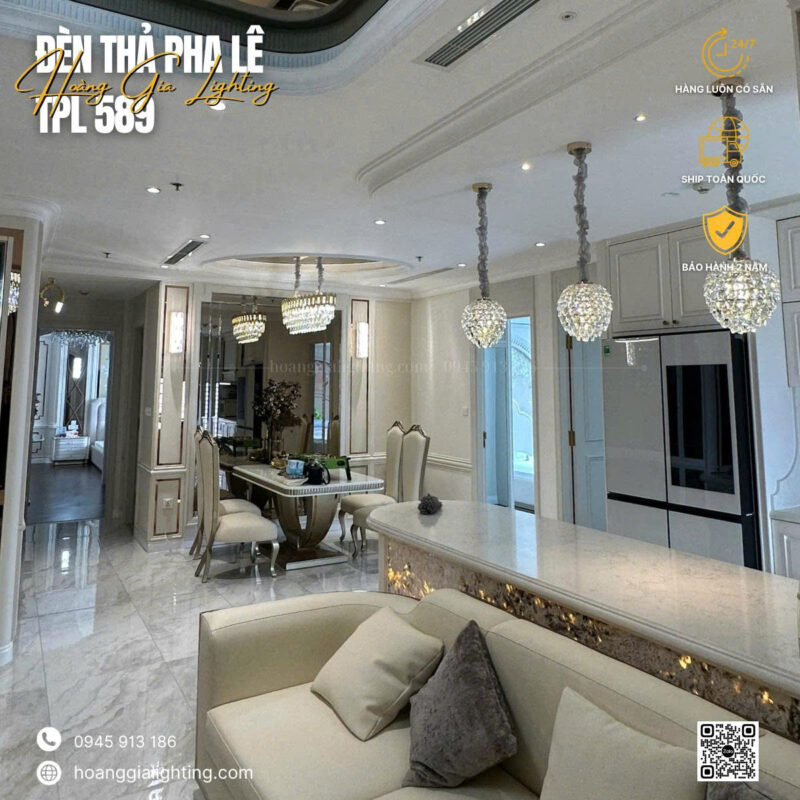 Đèn thả pha lê TPL589