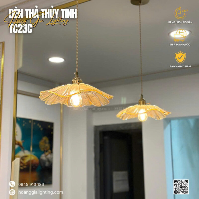Đèn thả thủy tinh TT23C