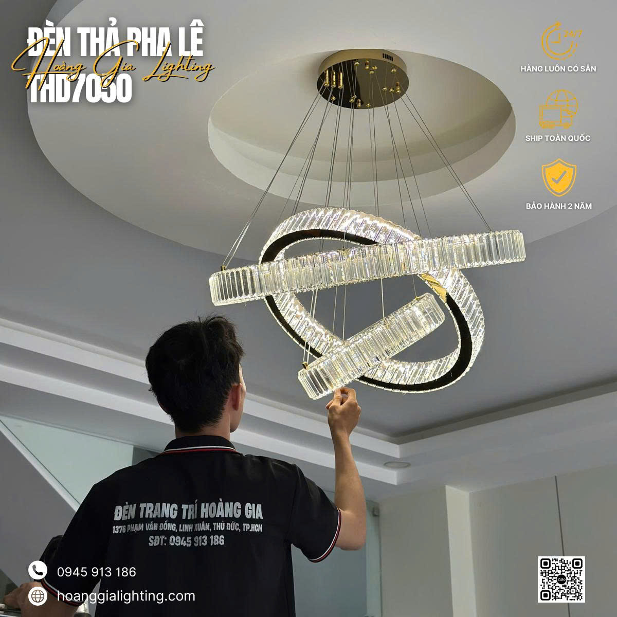 Đèn thả pha lê THD7050 Đèn thả pha lê THD7050